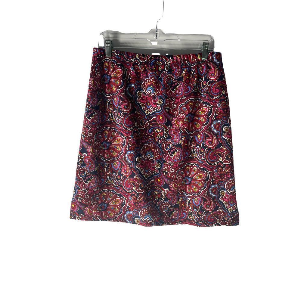 Talbots Women’s Paisley Pull on Skirt Size Medium Petite